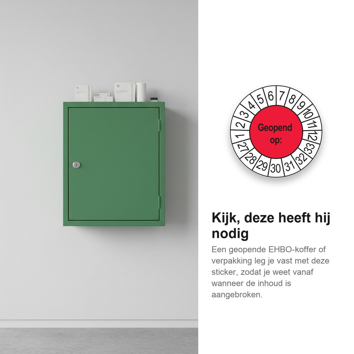 Keuringsstickers Geopend op 2027 in gebruik