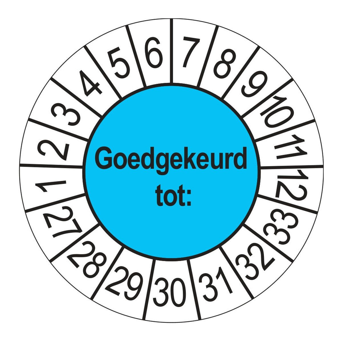 Keuringsstickers Goedgekeurd tot 2027