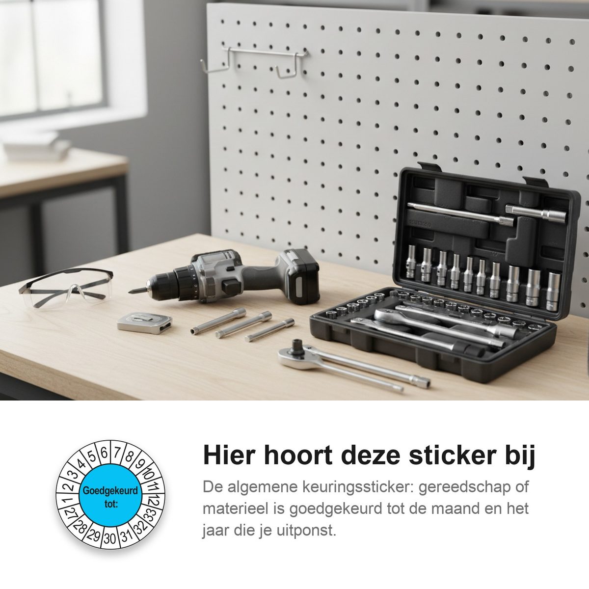Keuringsstickers Goedgekeurd tot 2027 in gebruik