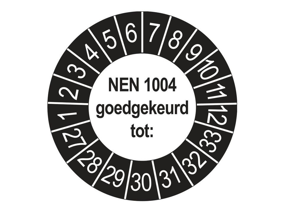 Keuringsstickers NEN 1004 2027