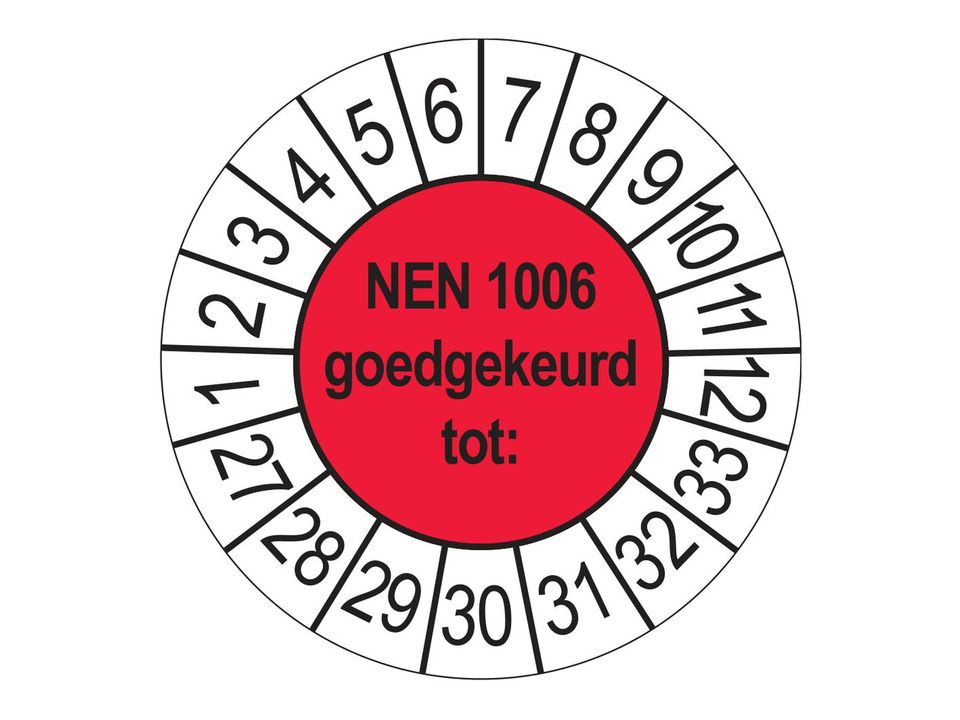 Keuringsstickers NEN 1006 2027
