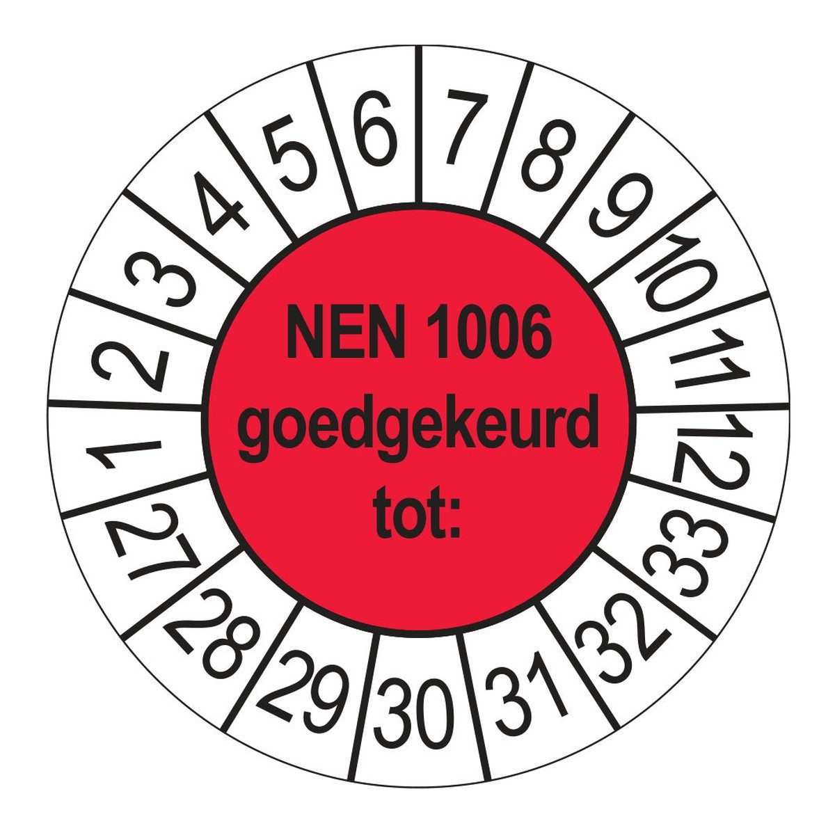 Keuringsstickers NEN 1006 2027