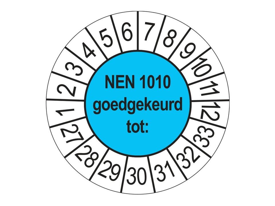 Keuringsstickers NEN 1010 2027