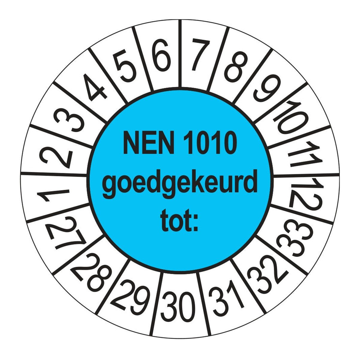 Keuringsstickers NEN 1010 2027