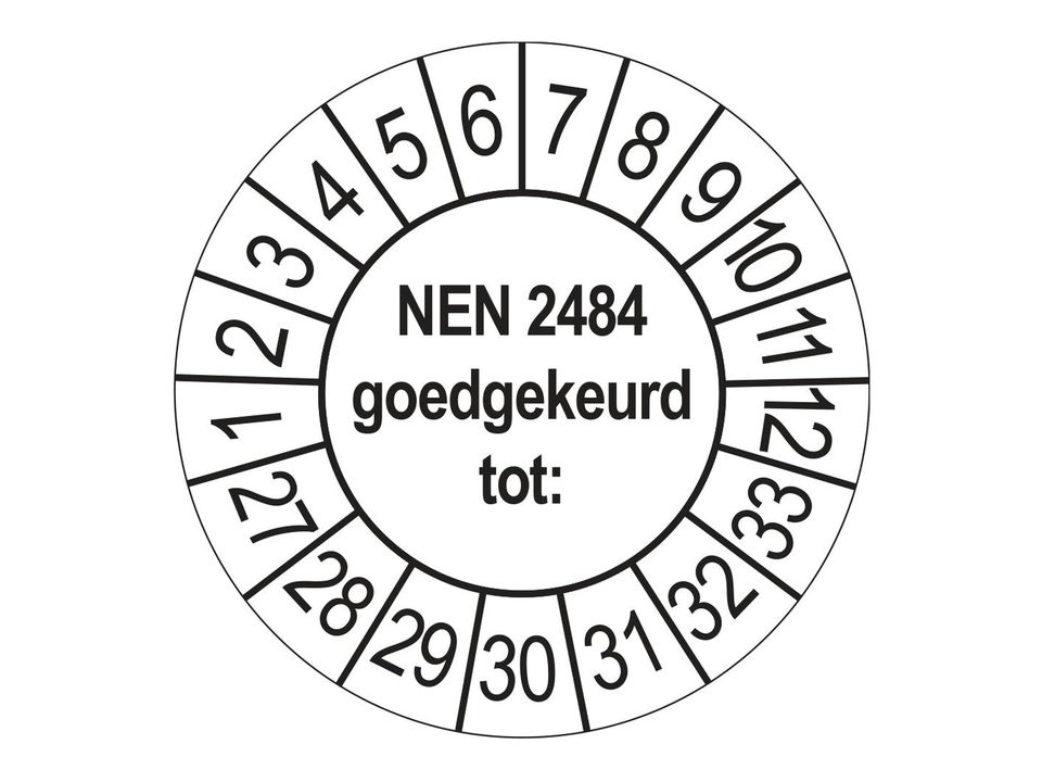 Keuringsstickers NEN 2484 2027