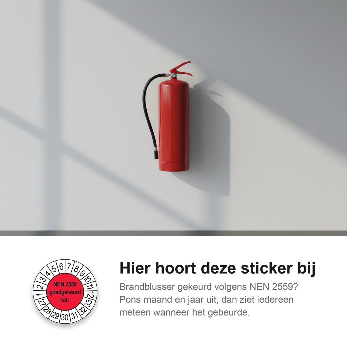 Keuringsstickers NEN 2559 Goedgekeurd tot 2027 in gebruik