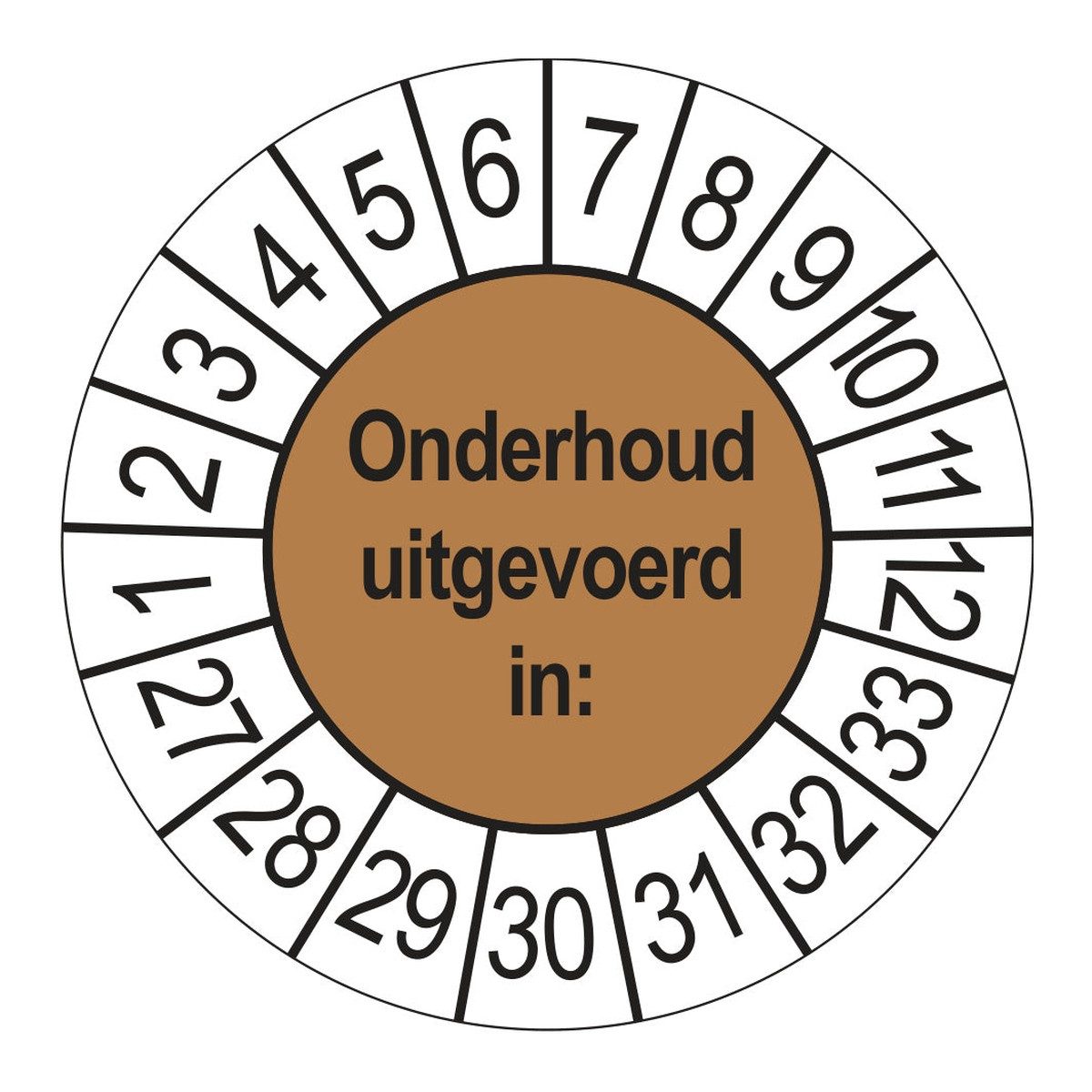Keuringsstickers Onderhoud Uitgevoerd 2027