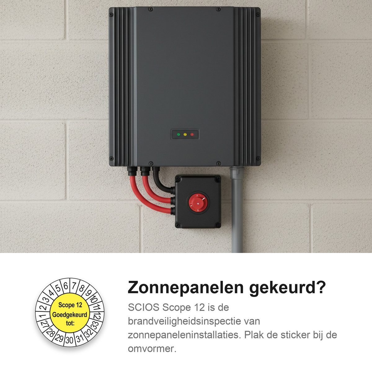 Keuringsstickers SCIOS Scope 12 Goedgekeurd tot 2027 in gebruik