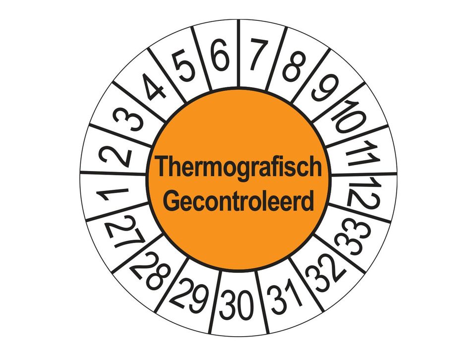 Keuringsstickers Thermografisch Gecontroleerd 2027
