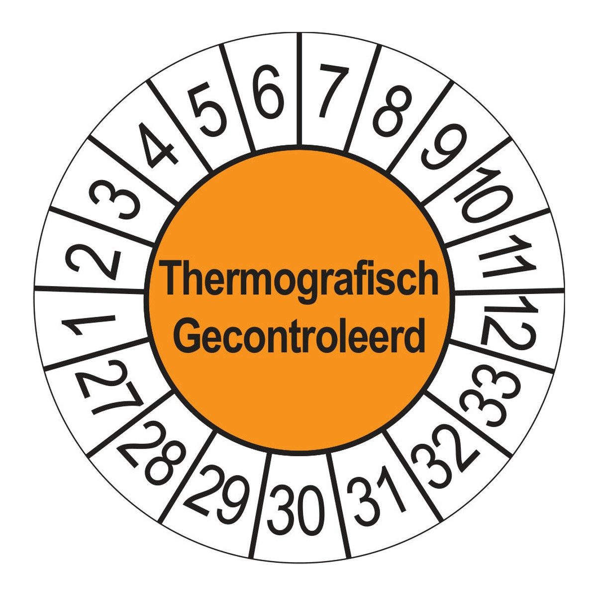 Keuringsstickers Thermografisch Gecontroleerd 2027