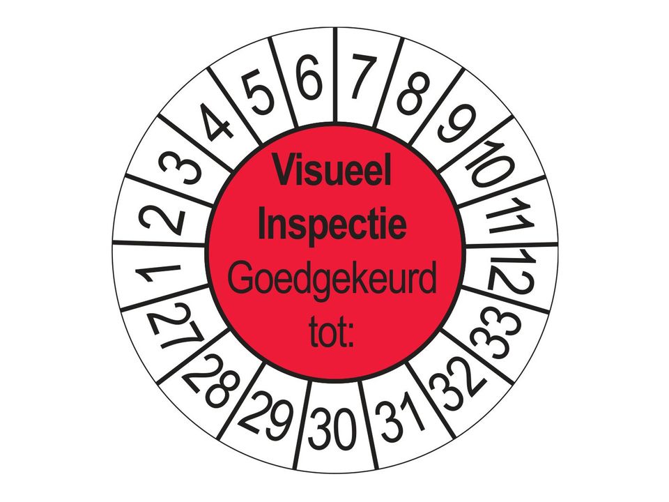 Keuringsstickers Visuele Inspectie 2027