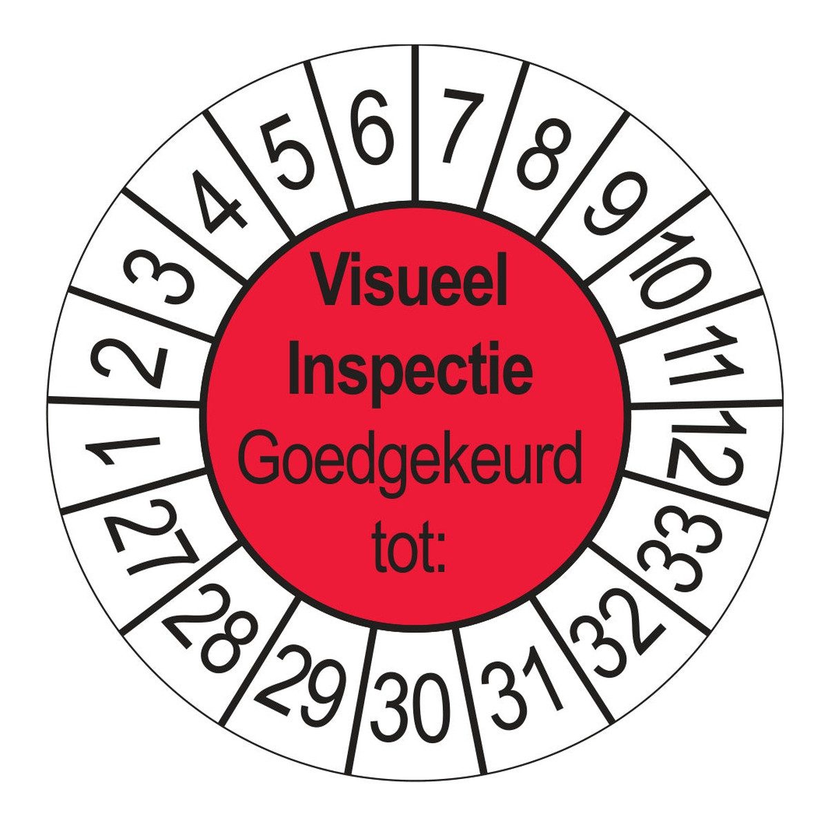 Keuringsstickers Visuele Inspectie 2027