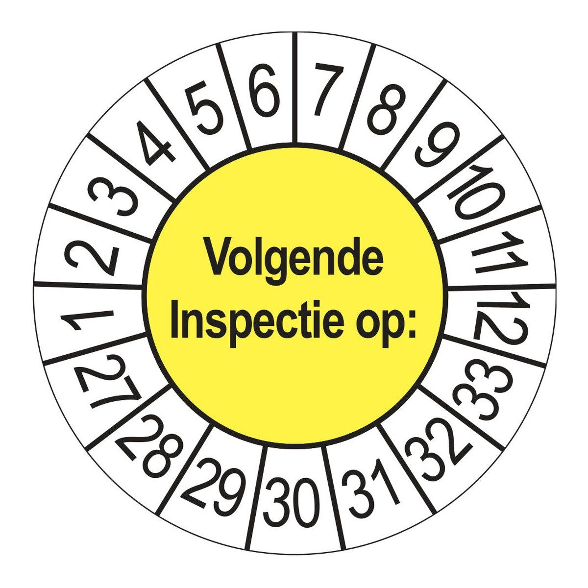 Keuringsstickers Volgende Inspectie 2027