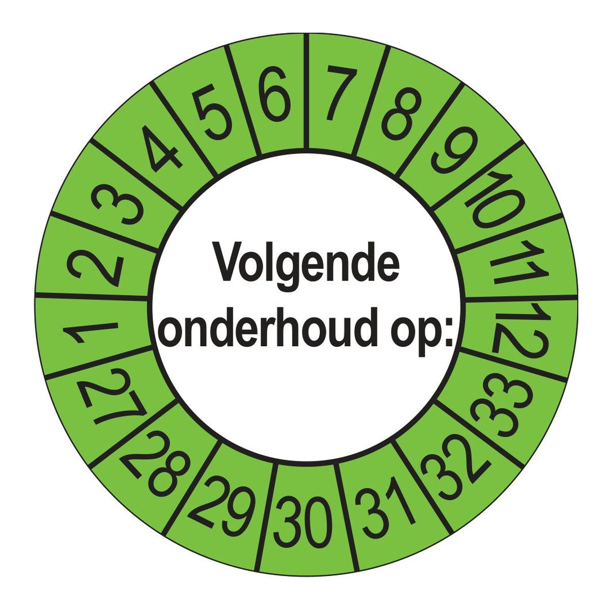 Keuringsstickers Volgende Onderhoud 2027