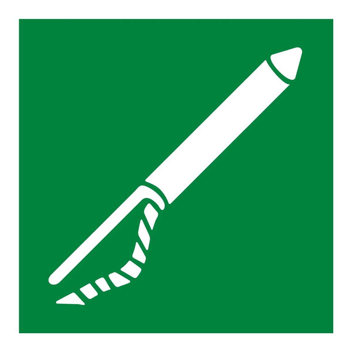 Lijnwerpapparaat sticker (ISO 7010 E050)