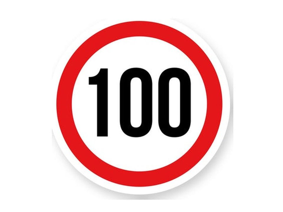 Max snelheid 100 sticker