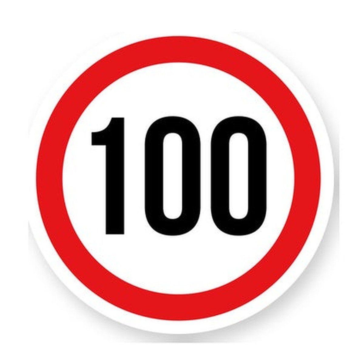 Max snelheid 100 sticker