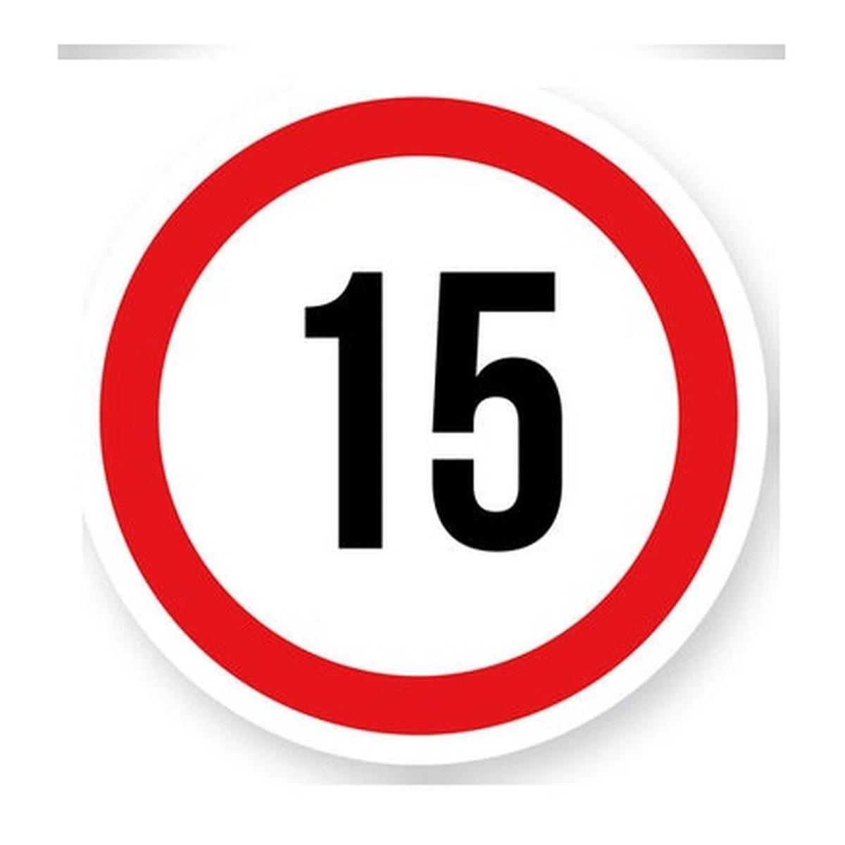Max snelheid 15 sticker