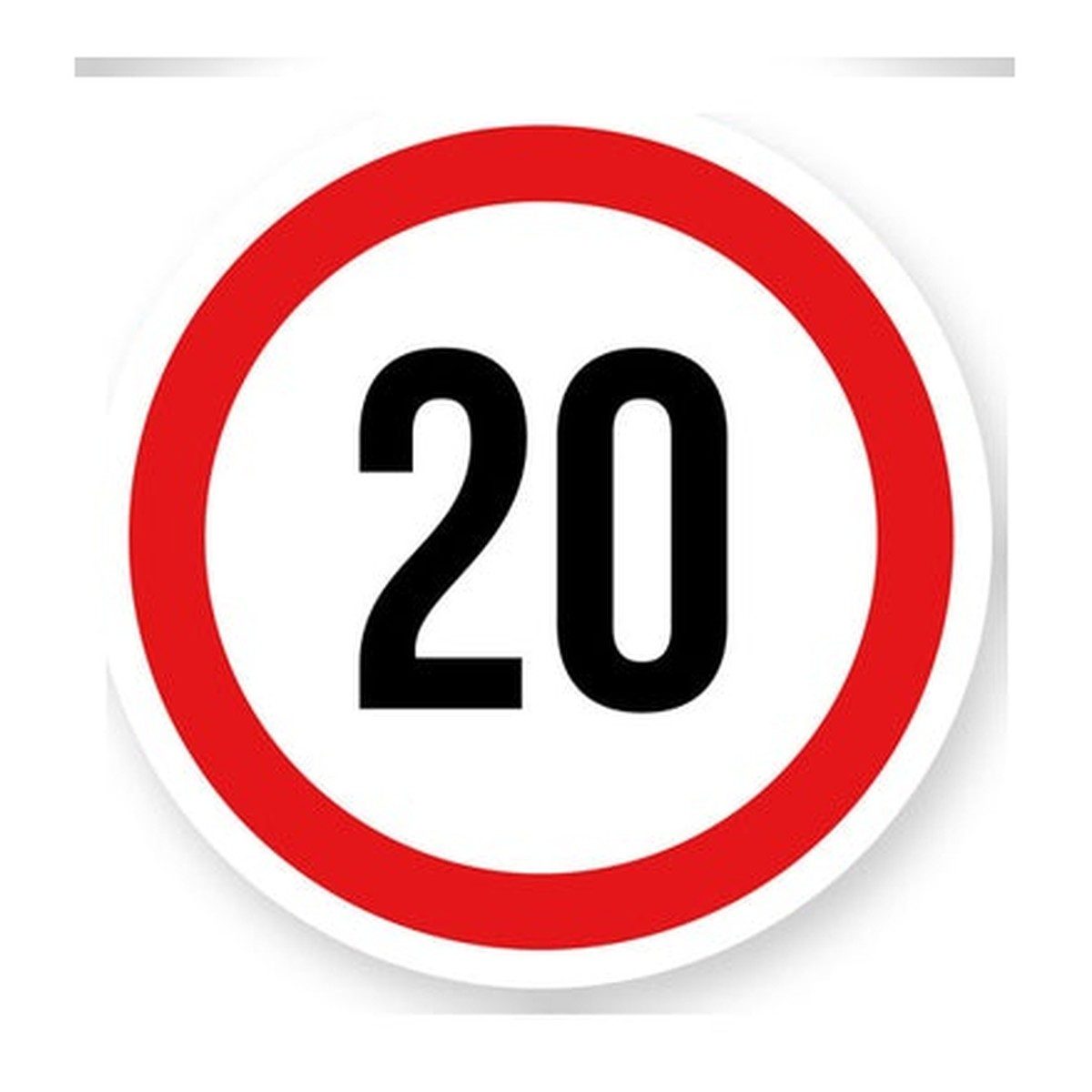 Max snelheid 20 sticker