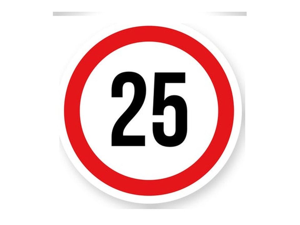 Max snelheid 25 sticker