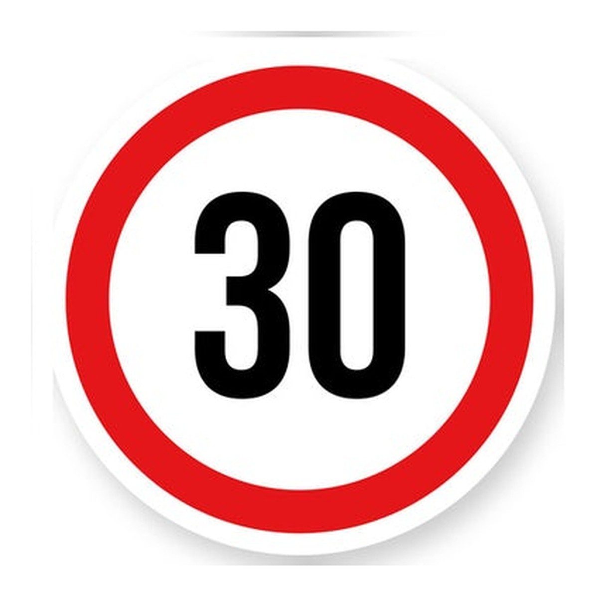 Max snelheid 30 sticker