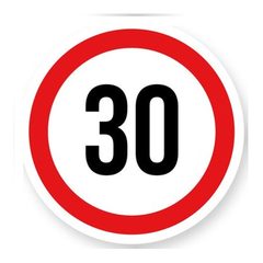 Max snelheid 30 sticker