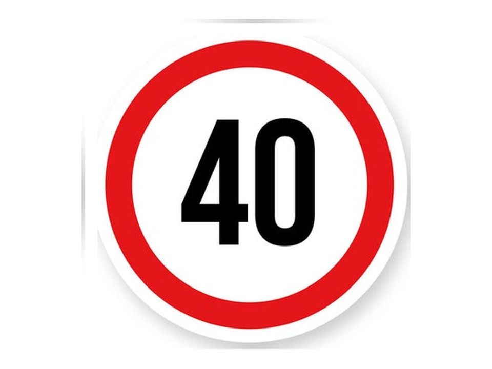 Max snelheid 40 sticker