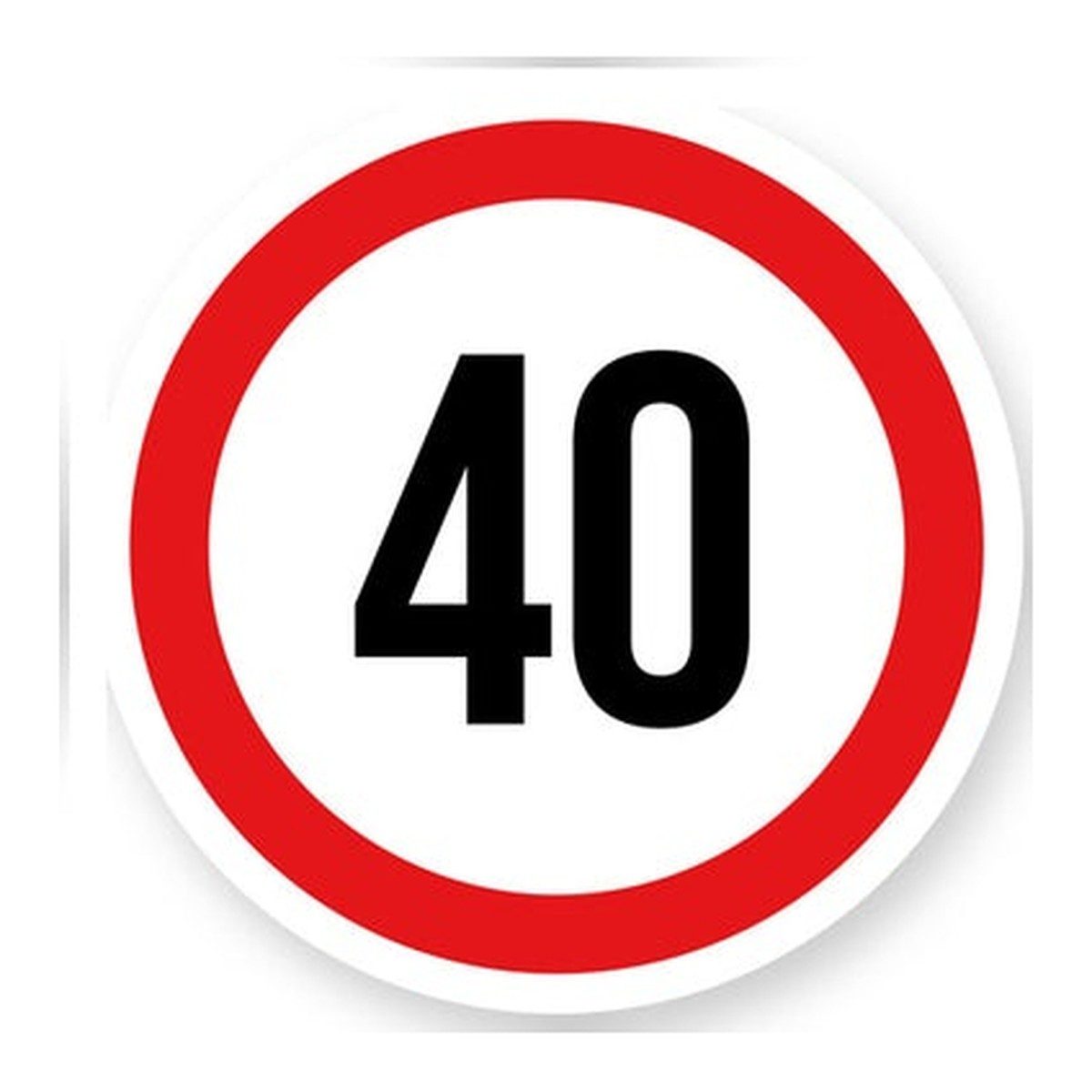 Max snelheid 40 sticker