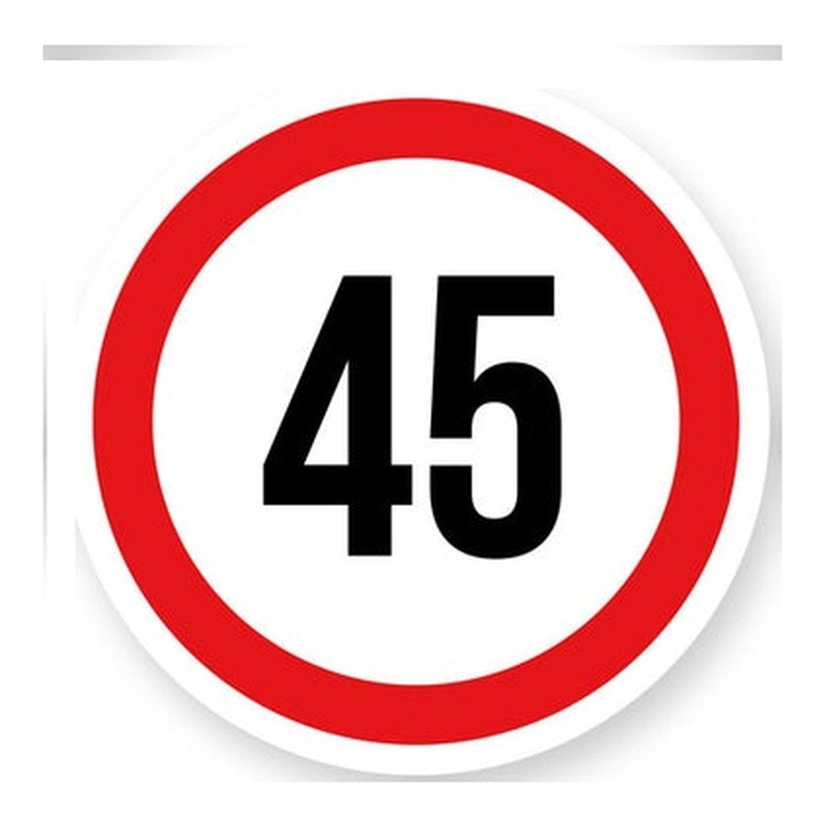 Max snelheid 45 sticker