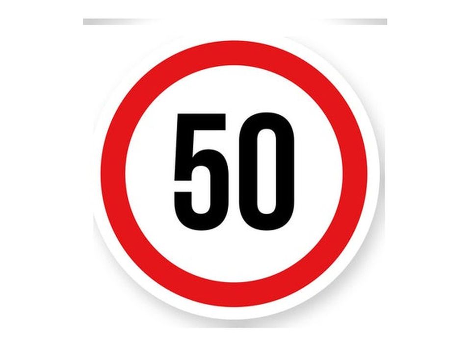Max snelheid 50 sticker