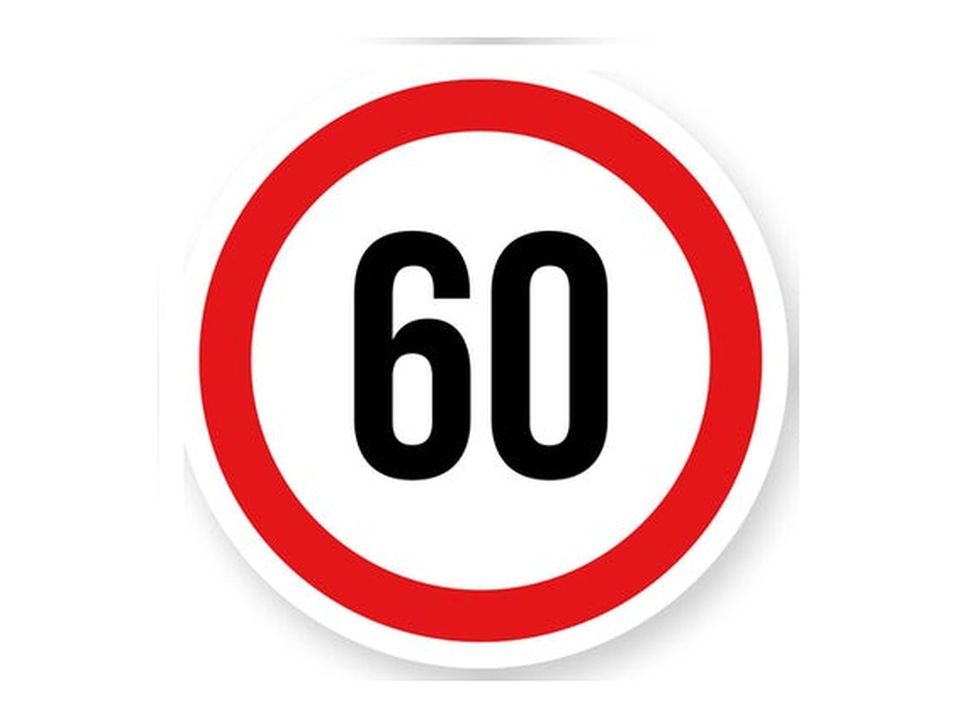 Max snelheid 60 sticker