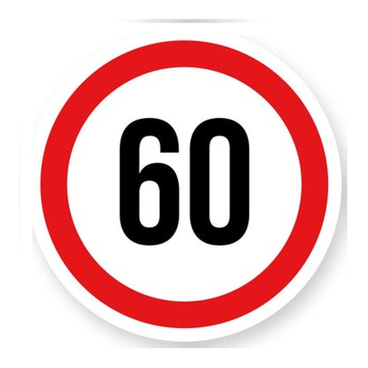 Max snelheid 60 sticker