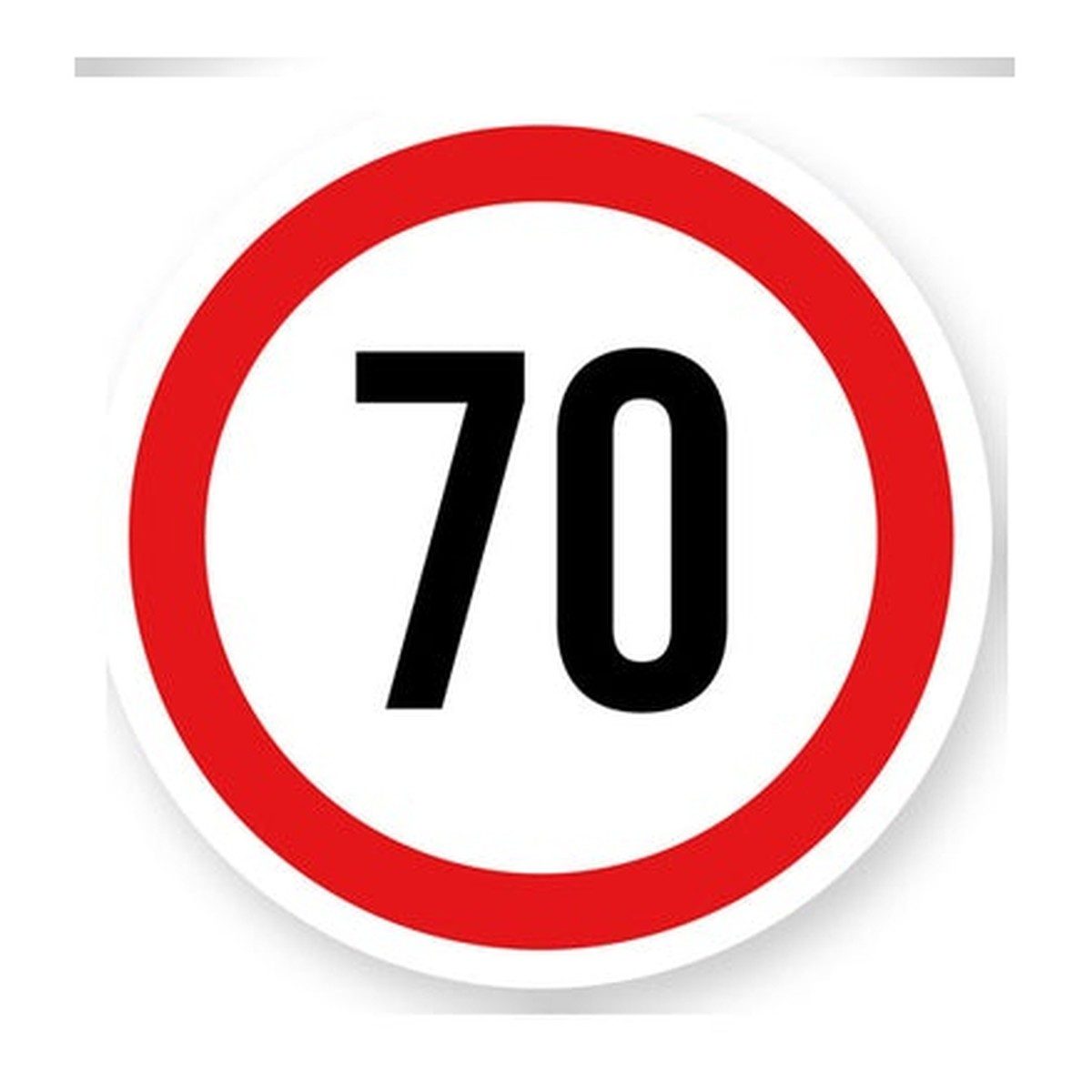 Max snelheid 70 sticker