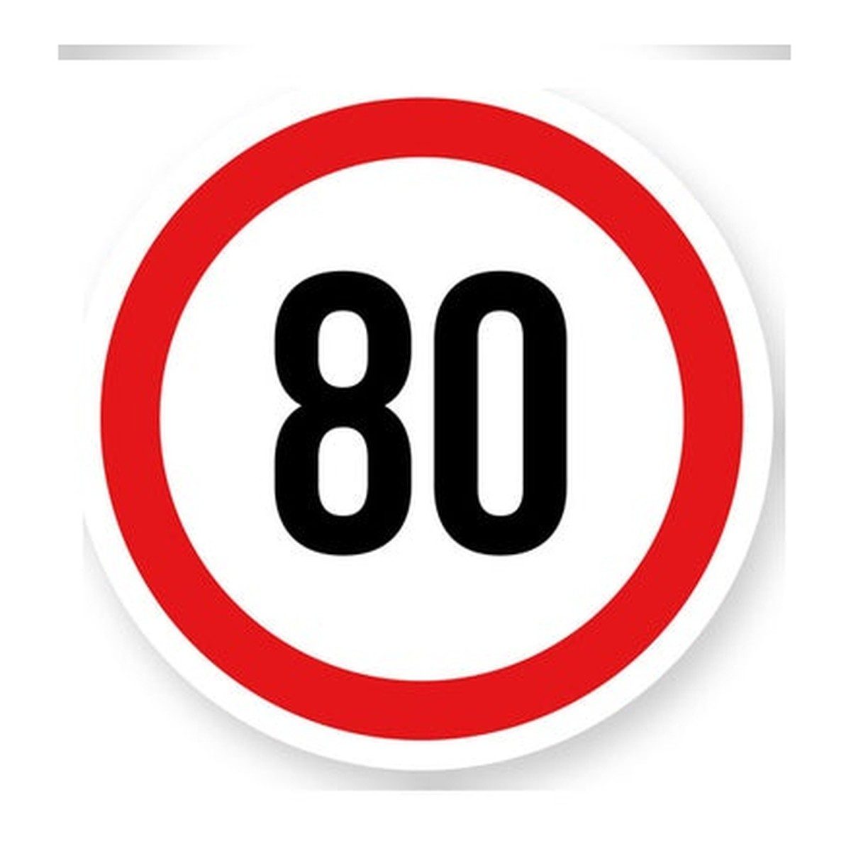 Max snelheid 80 sticker