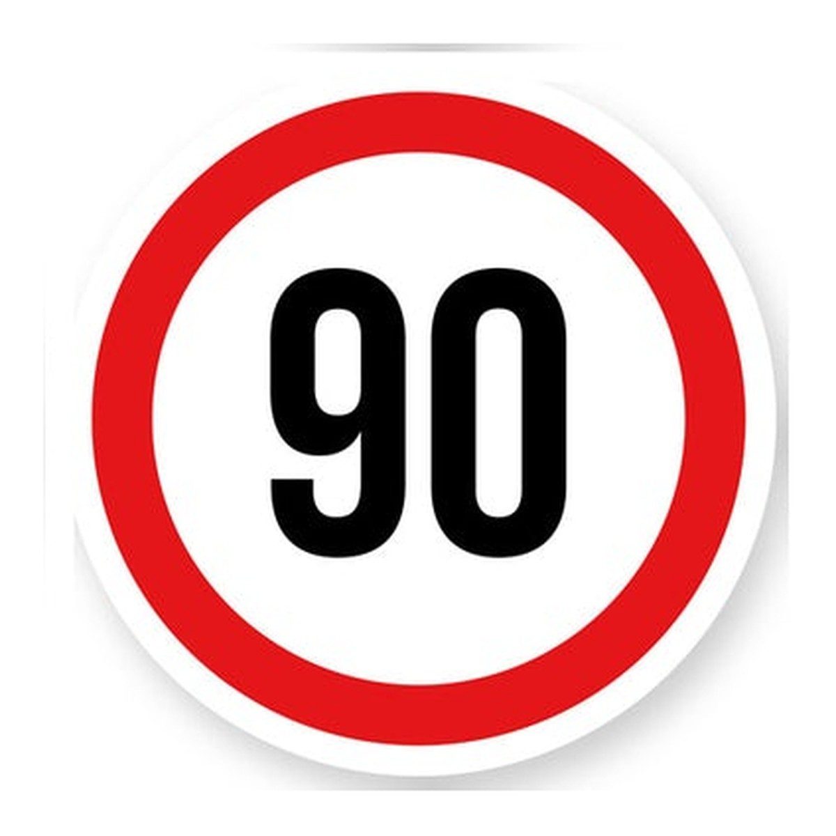 Max snelheid 90 sticker