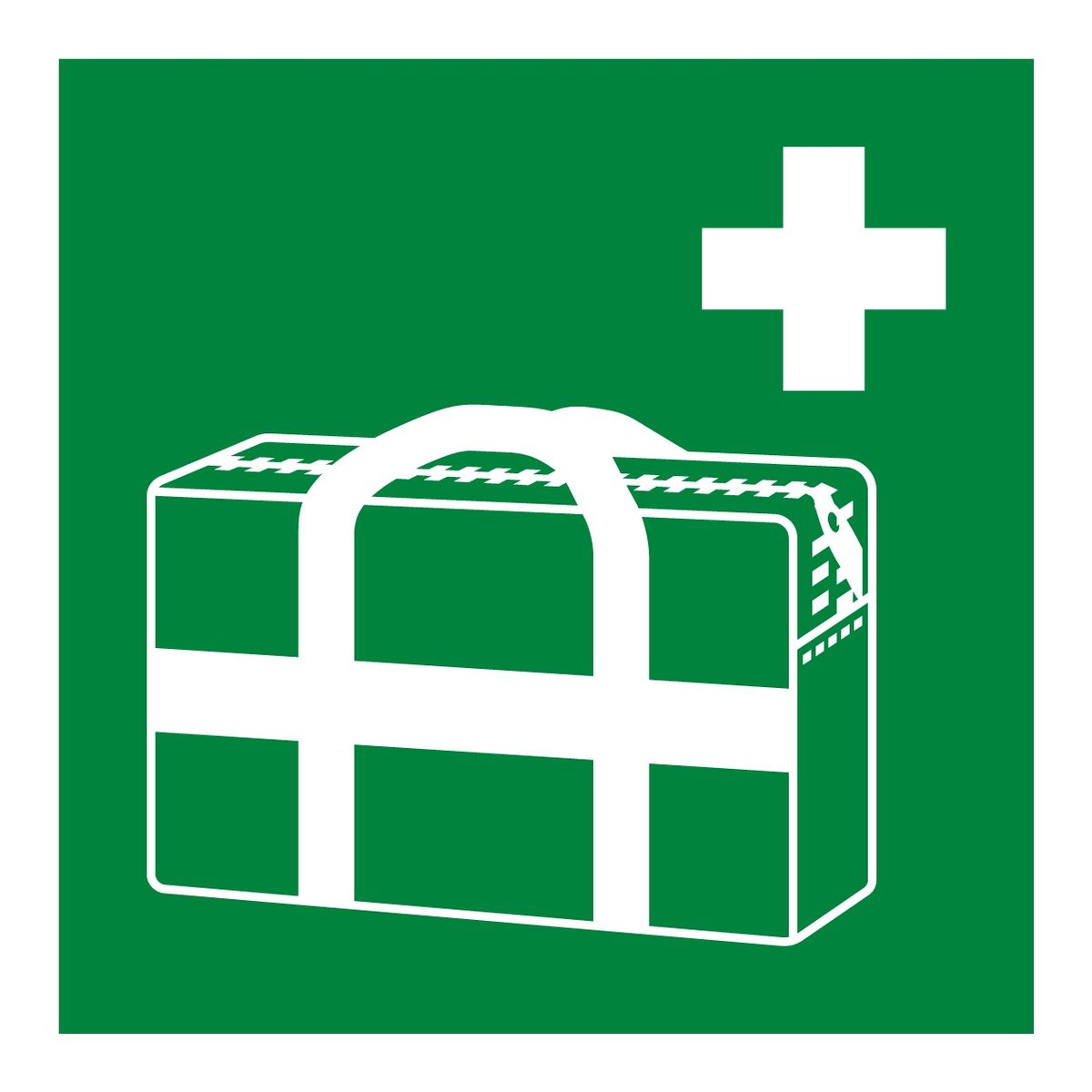 Medische noodtas sticker (ISO 7010 E027)
