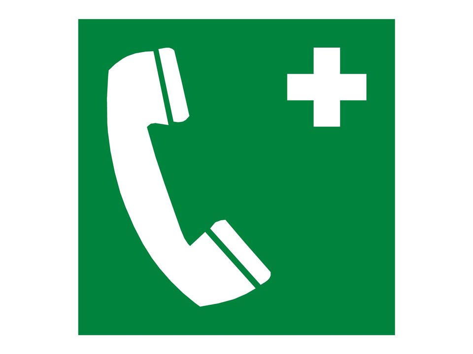 Noodtelefoon sticker