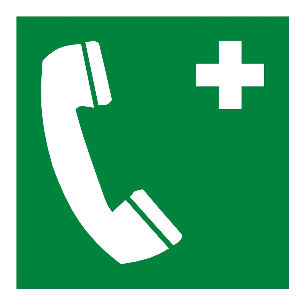 Noodtelefoon sticker (ISO 7010 E004)