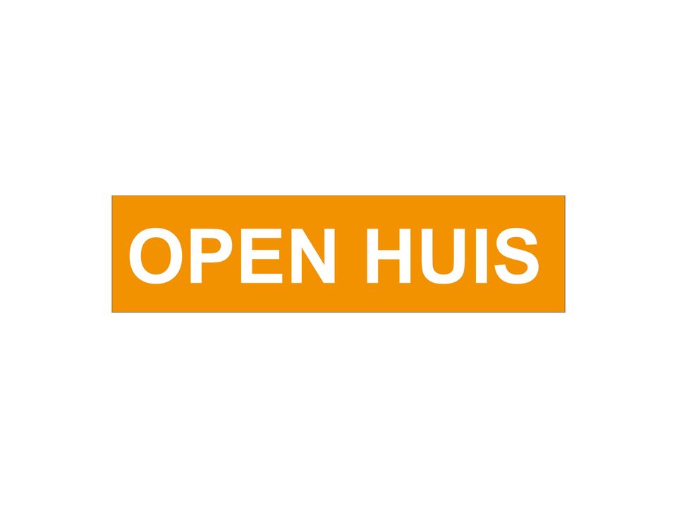 Open Huis sticker