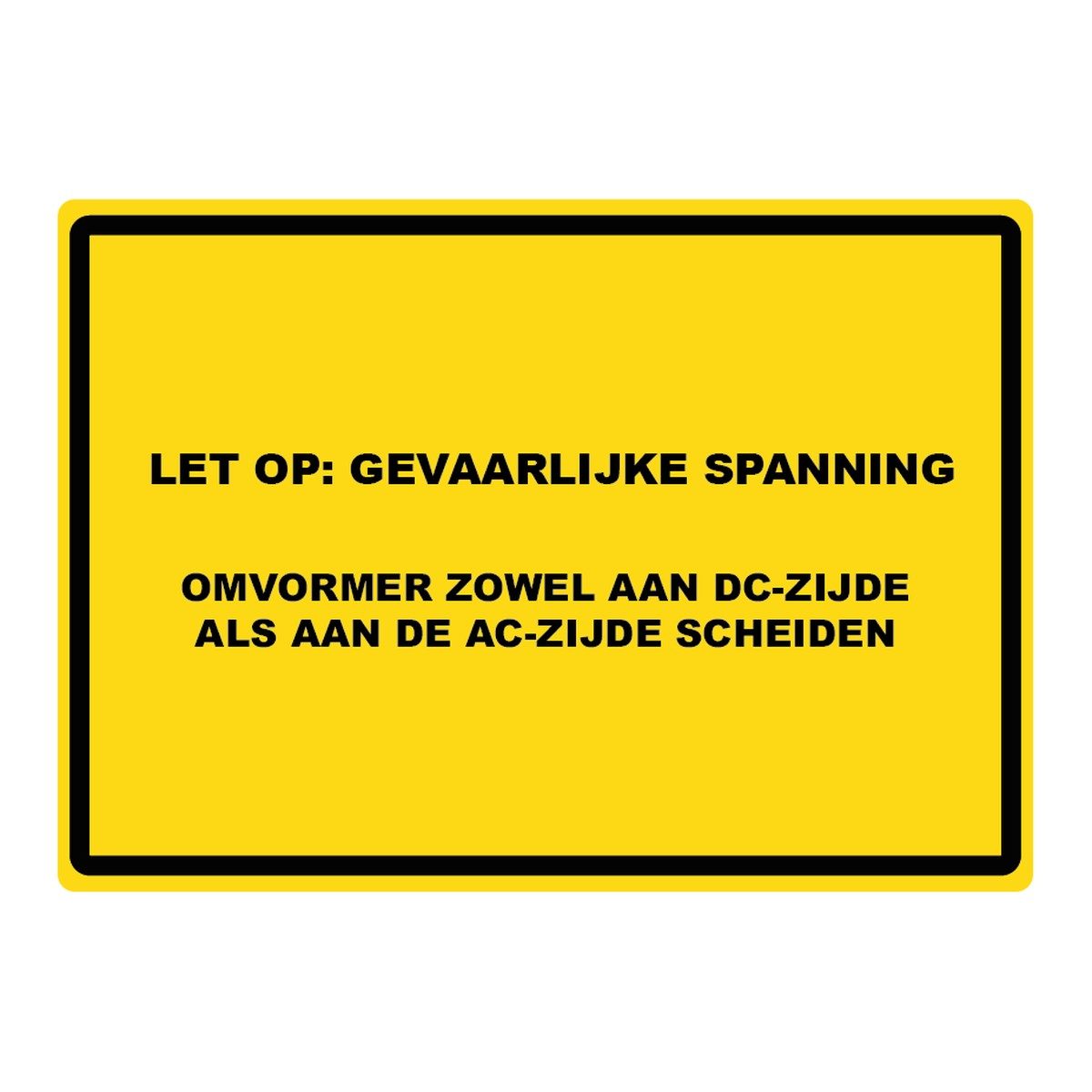PV sticker omvormer NEN 1010 Scope 12