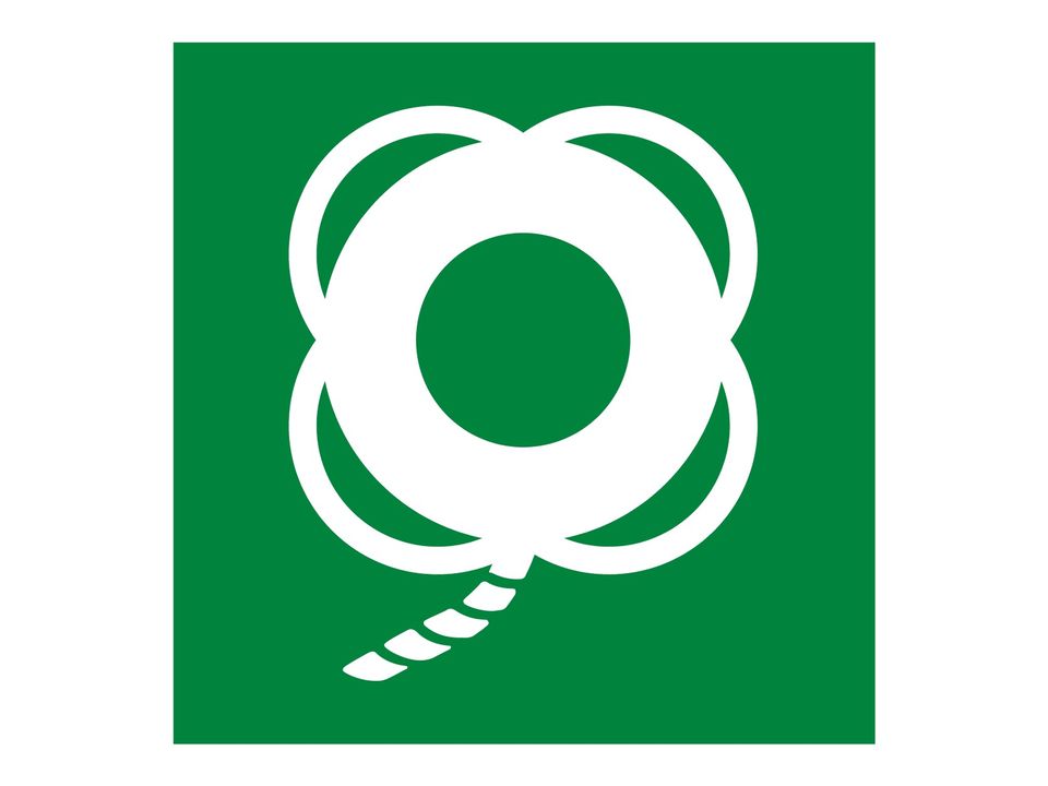 Reddingsboei met lijn sticker