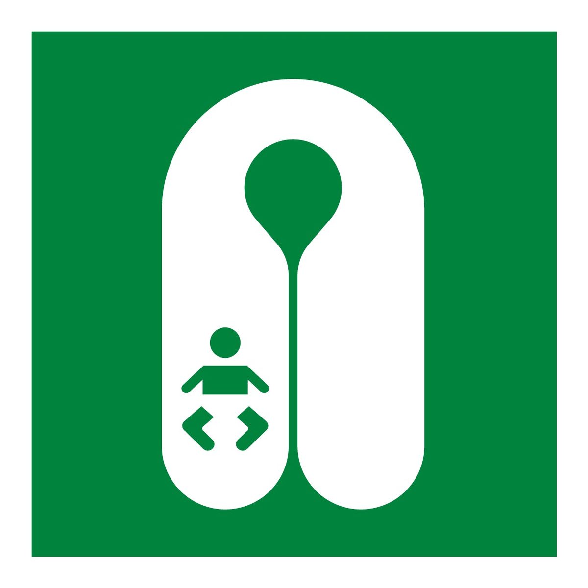 Reddingsvest baby sticker (ISO 7010 E046)