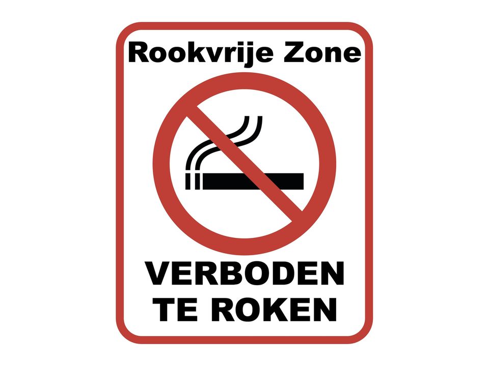 Rookvrije Zone Verboden te Roken Bord