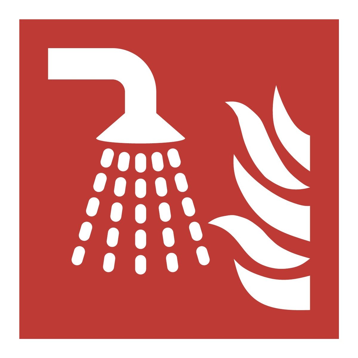 Sprinkler sticker (ISO 7010 F011)