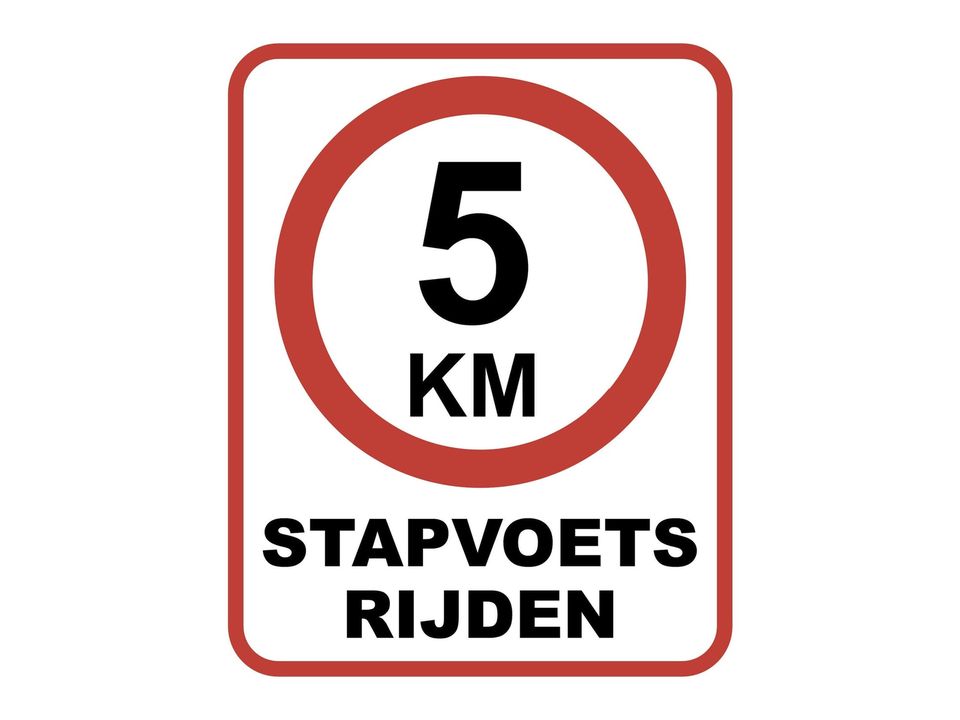 Stapvoets Rijden stickers
