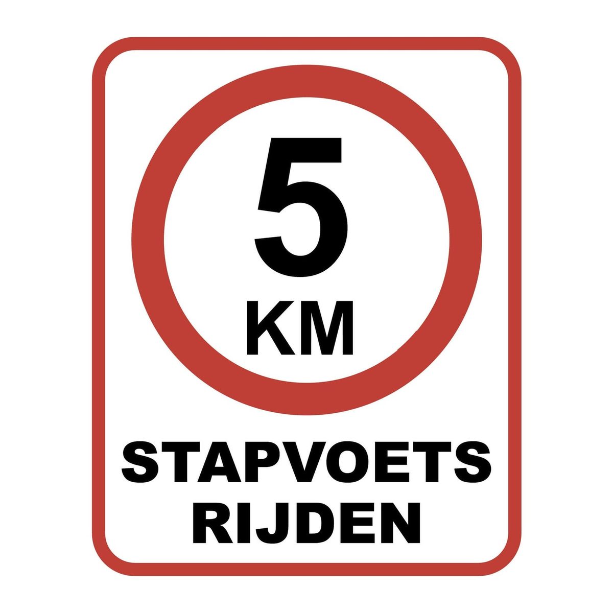 Stapvoets Rijden stickers