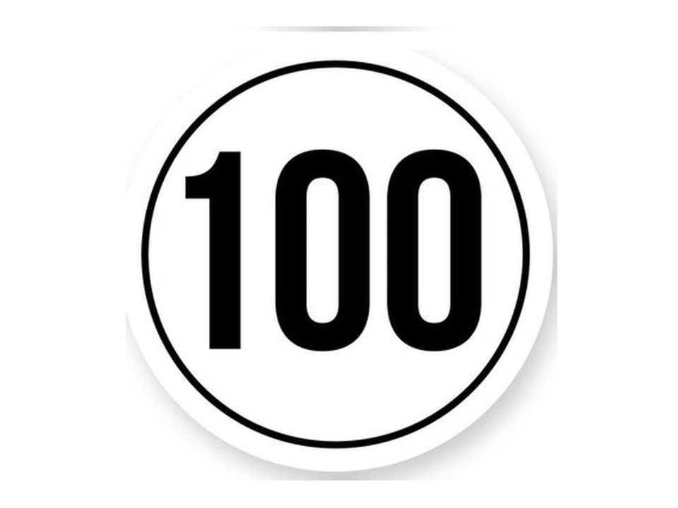 Tempo 100 sticker