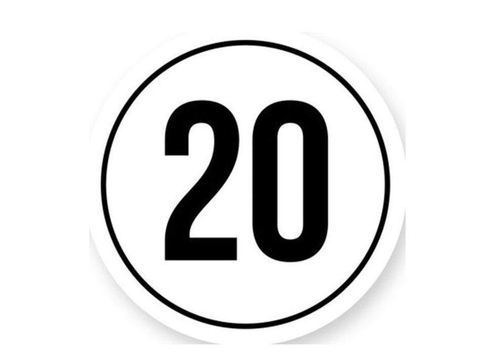 Tempo 20 sticker