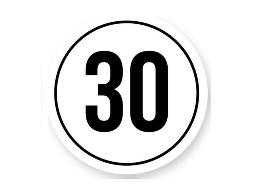 Tempo 30 sticker