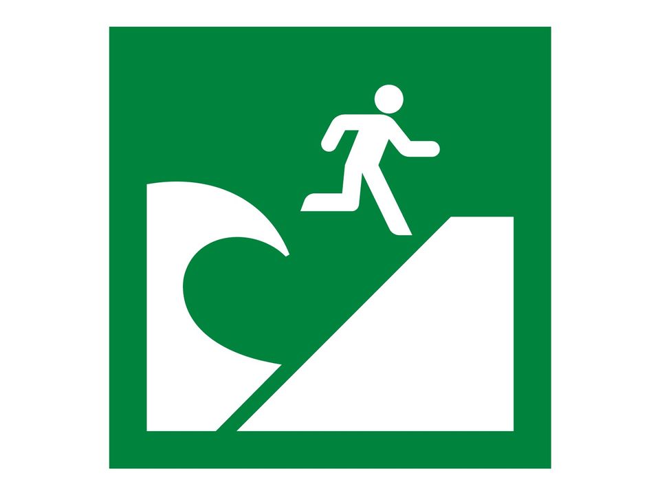 Tsunami-evacuatiezone sticker